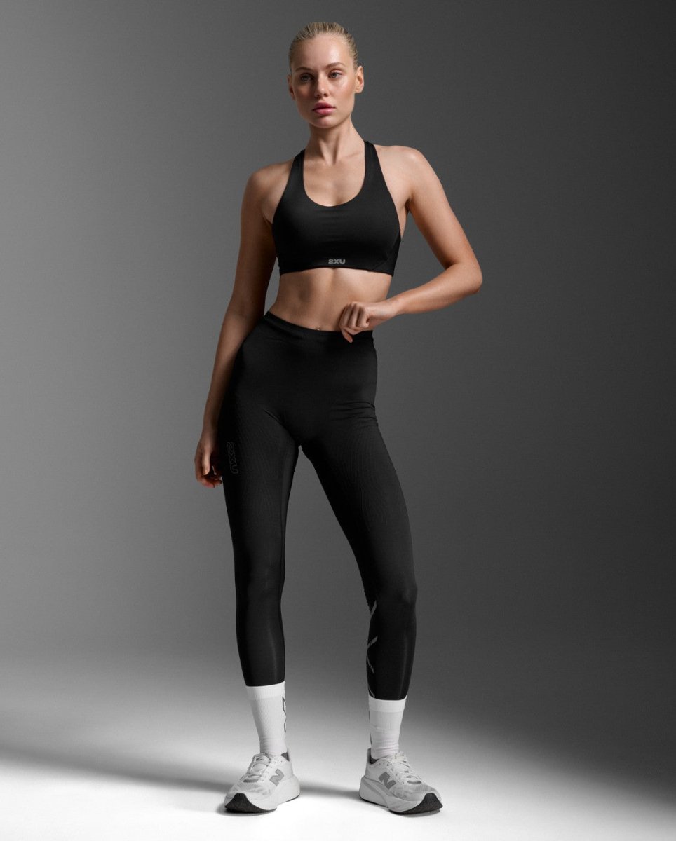 2XU - Light Speed React Hi - Rise Tight Lauftights Damen - black/black reflective - 2X-WA7516B-BLK/BRF-XXS - Sportbrands24