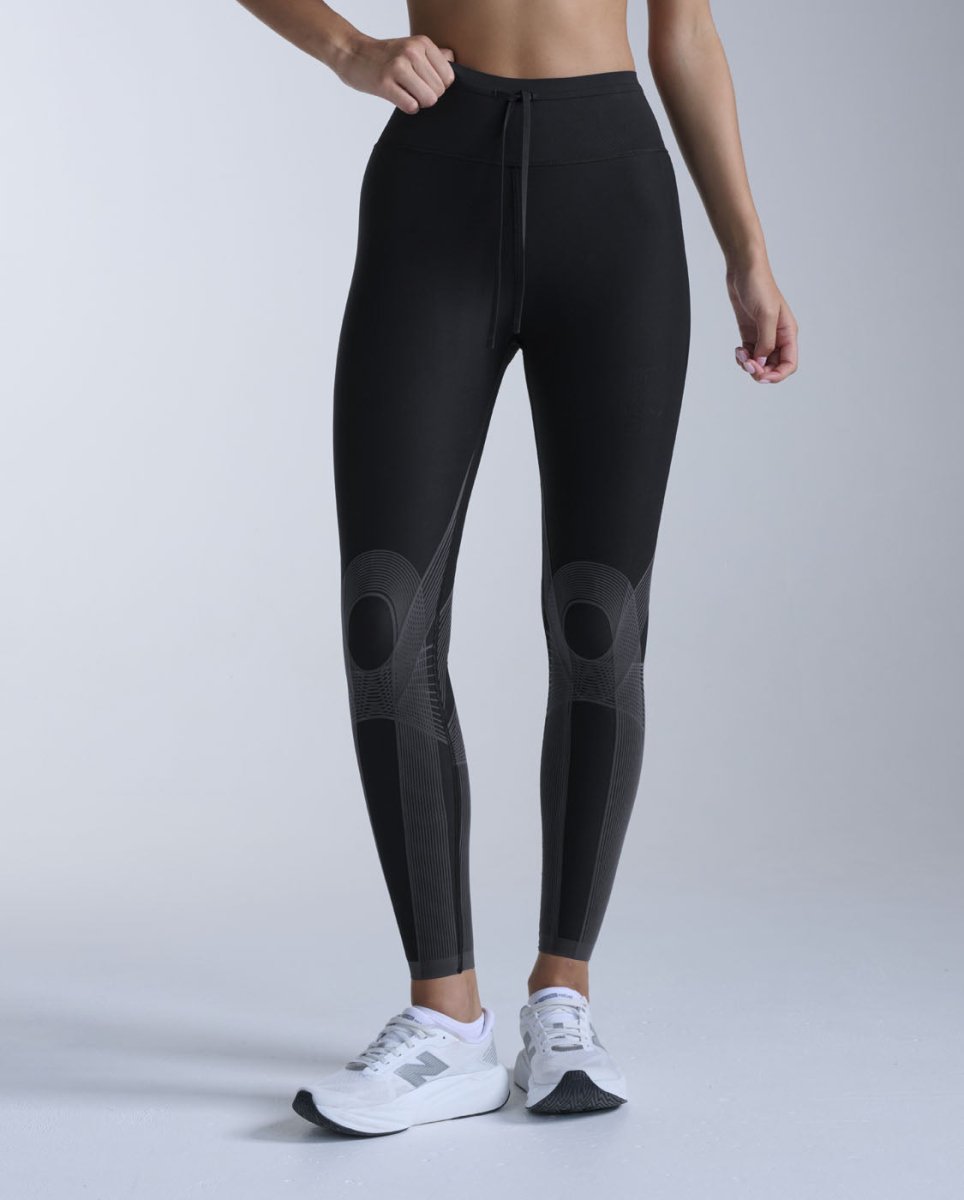 2XU - Light Speed Kinesis Hi-Rise Tight Lauftights Damen - black/black - 2X-WA7627B-BLK/BLK-XXS - Sportbrands24