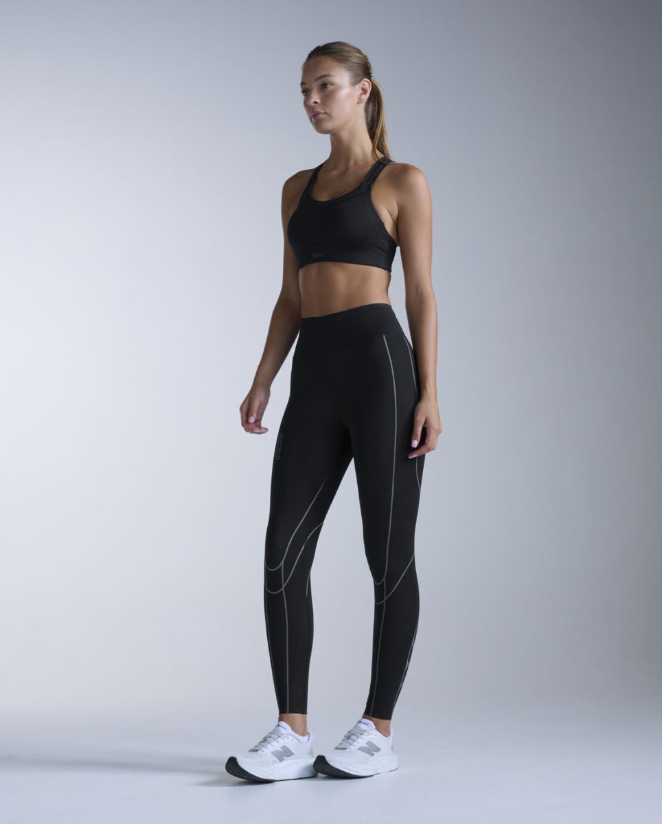 2XU - Light Speed Kinesis Hi-Rise Tight Lauftights Damen - black/black - 2X-WA7627B-BLK/BLK-XXS - Sportbrands24