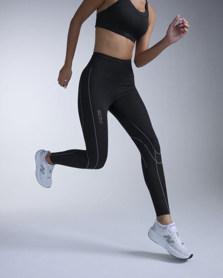 2XU - Light Speed Kinesis Hi-Rise Tight Lauftights Damen - black/black - 2X-WA7627B-BLK/BLK-XXS - Sportbrands24
