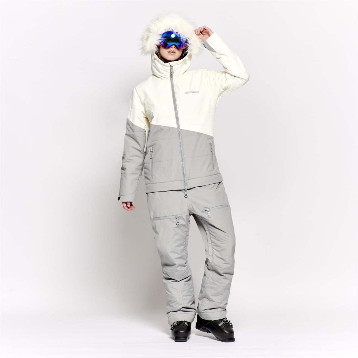 Oneskee - Parka Overall Damen - grey / egret - OS-W23-PARKA-GRYEGRET-2 - Sportbrands24