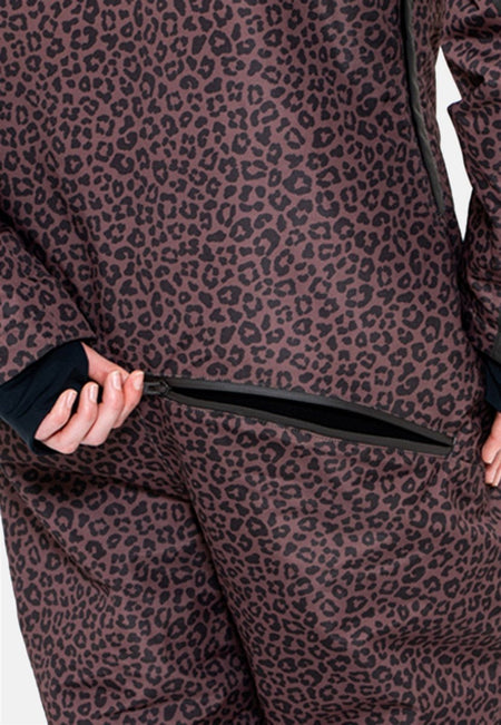 Oneskee - Snow Suit Overall Damen - brown leopard - OS-W-SS-BRNLEO-XS - Sportbrands24