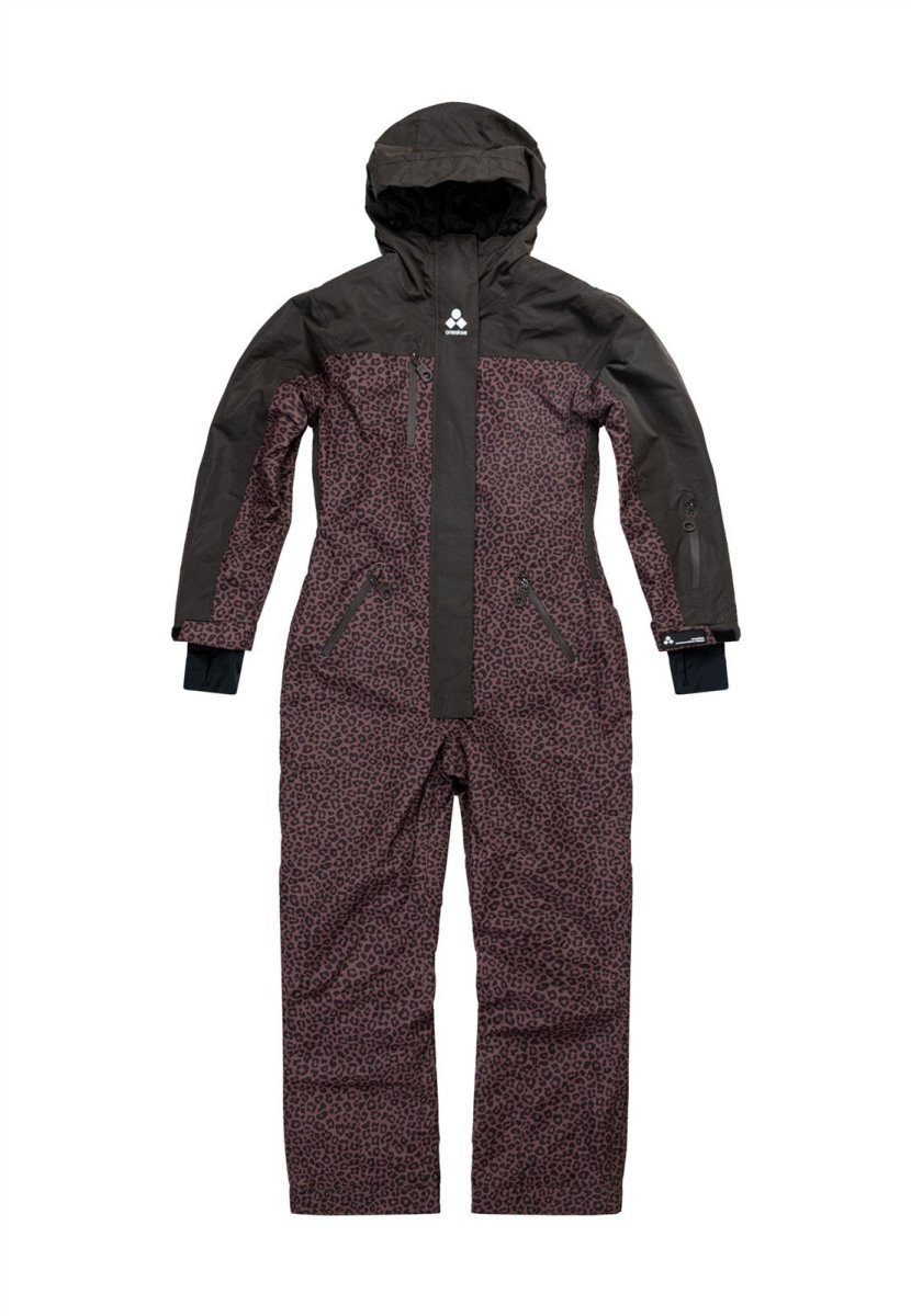 Oneskee - Snow Suit Overall Damen - brown leopard - OS-W-SS-BRNLEO-XS - Sportbrands24