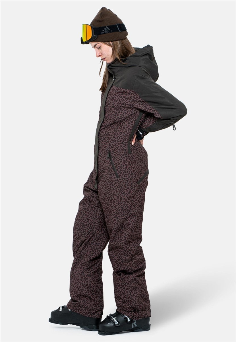 Oneskee - Snow Suit Overall Damen - brown leopard - OS-W-SS-BRNLEO-XS - Sportbrands24