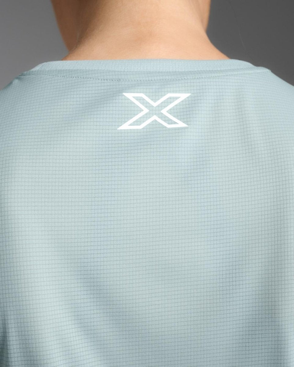 2XU - Aero T-Shirt Damen - smoke blue/white reflective - 2X - WR6565A - SMB/WRF - XXS - Sportbrands24
