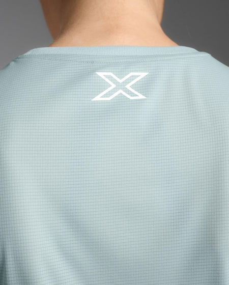 2XU - Aero T-Shirt Damen - smoke blue/white reflective - 2X - WR6565A - SMB/WRF - XXS - Sportbrands24