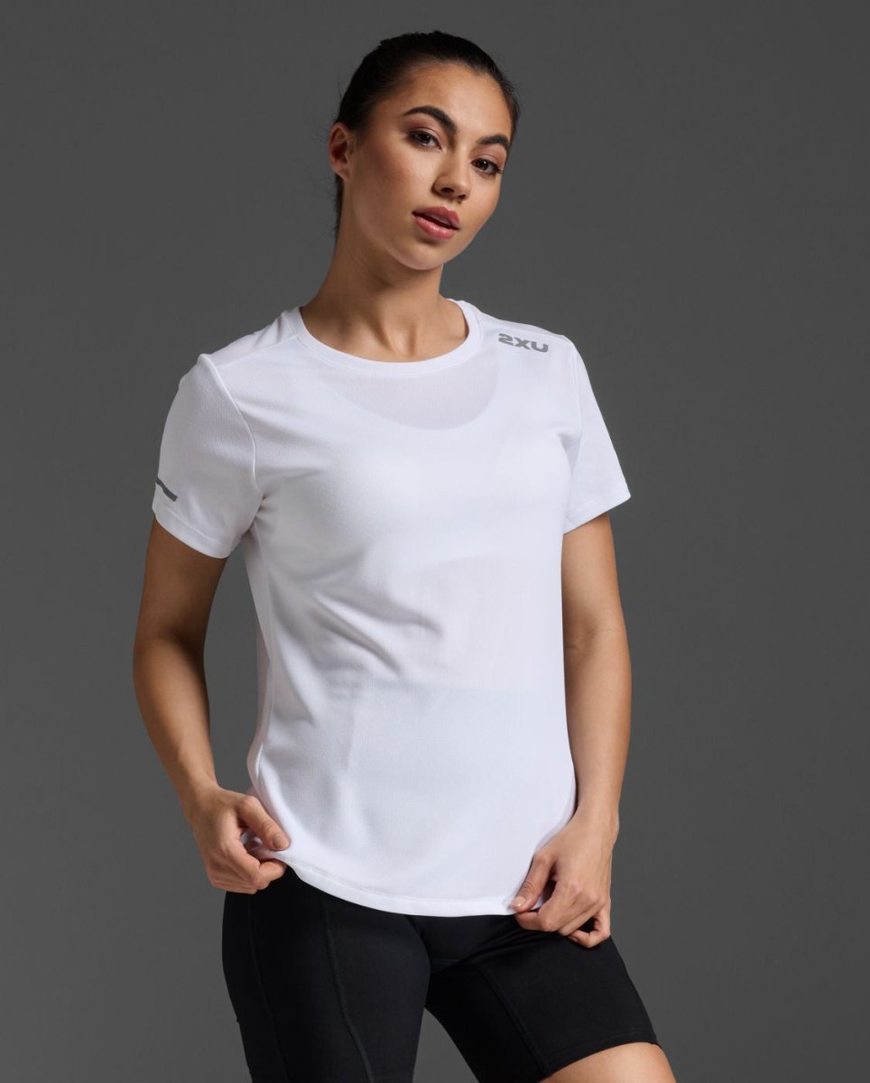 2XU - Aero T-Shirt Damen - white/silver reflective - 2X - WR6565A - WHT/SRF - XS - Sportbrands24