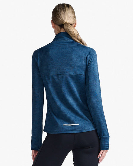 2XU - Ignition 1/4 Zip Longsleeve Damen - moonlight/white reflective - 2X - WR6834A - MNL/WRF - XS - Sportbrands24