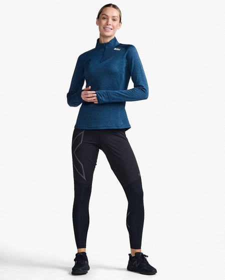 2XU - Ignition 1/4 Zip Longsleeve Damen - moonlight/white reflective - 2X - WR6834A - MNL/WRF - XS - Sportbrands24