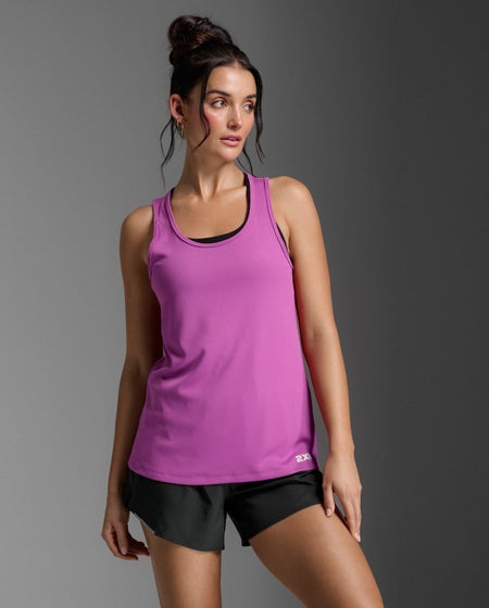 2XU - Aero Singlet Tanktop Damen - hyper violet/white reflective - 2X-WR6928A-HVT/WRF-XXS - Sportbrands24