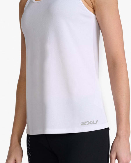 2XU - Aero Singlet Tanktop Damen - white/silver reflective - 2X-WR6928A-WHT/SRF-XXS - Sportbrands24