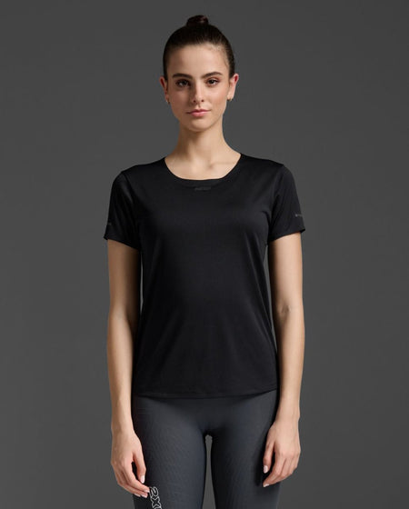 2XU - Light Speed Tech Tee Funktionsshirt Damen - black/black reflective - 2X-WR7152A-BLK/BRF-XS - Sportbrands24