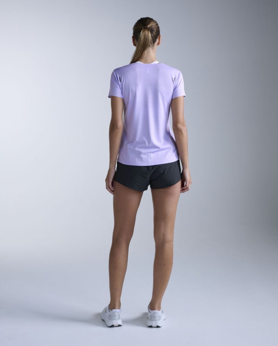 2XU - Light Speed Tech Tee Laufshirt Damen - lavender/lavender reflective - 2X-WR7152A-LAV/LVF-XXS - Sportbrands24