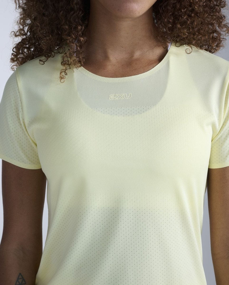 2XU - Light Speed Tech Tee Laufshirt Damen - lemon ice/lemon reflective - 2X-WR7152A-LMI/LMR-XXS - Sportbrands24