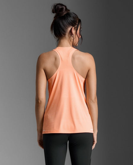 2XU - Light Speed Tech Singlet Laufshirt Damen - digital peach/white reflective - 2X-WR7153A-DGP/WRF-XXS - Sportbrands24