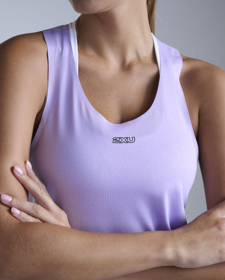 2XU - Light Speed Tech Singlet Laufshirt Damen - lavender/lavender reflective - 2X-WR7153A-LAV/LVF-XXS - Sportbrands24