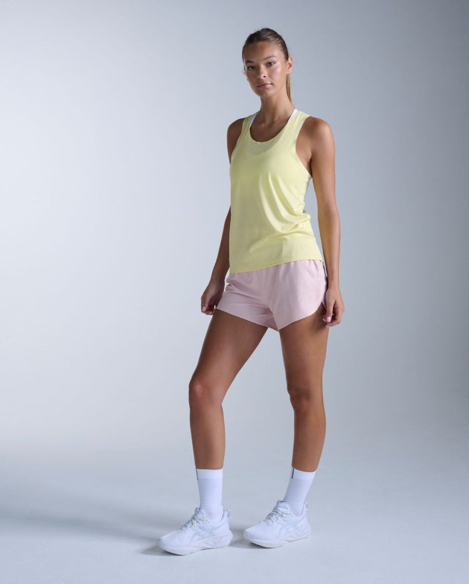 2XU - Light Speed Tech Singlet Laufshirt Damen - lemon ice/lemon reflective - 2X-WR7153A-LMI/LMR-XXS - Sportbrands24