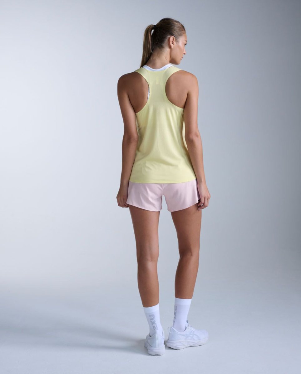 2XU - Light Speed Tech Singlet Laufshirt Damen - lemon ice/lemon reflective - 2X-WR7153A-LMI/LMR-XXS - Sportbrands24