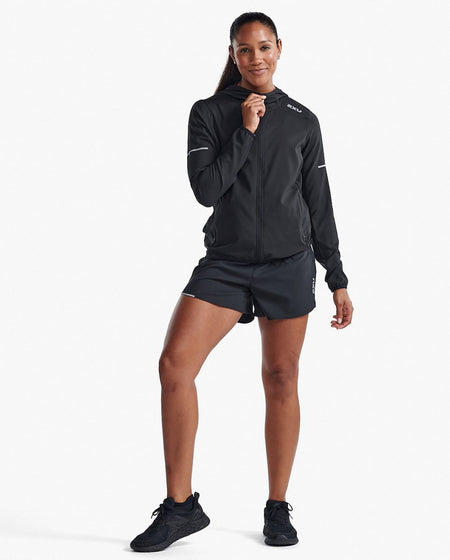 2XU - Aero Jacket Windjacke Damen - black/silver reflective - 2X-WR7205A-BLK/SRF-XXS - Sportbrands24