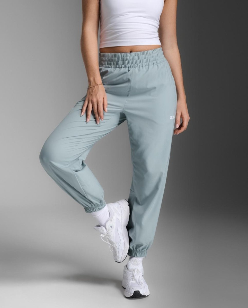 2XU - Aero Hi - Rise Woven Jogger Jogginghose Damen - smoke blue/white reflective - 2X - WR7206B - SMB/WRF - S - Sportbrands24
