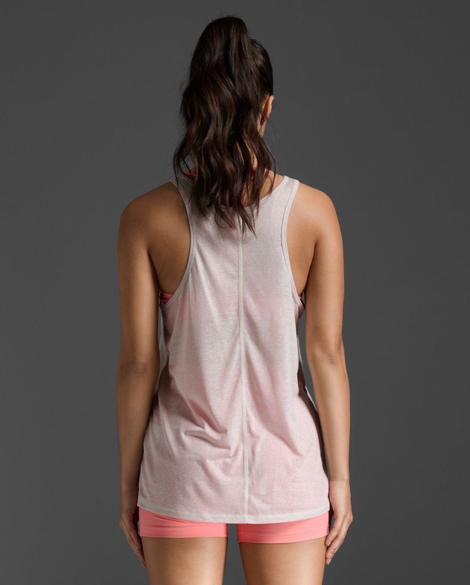 2XU - ReLight Tank Tank Top Damen - moon/pink glow - 2X-WR7283A-MNG/PKG-S - Sportbrands24
