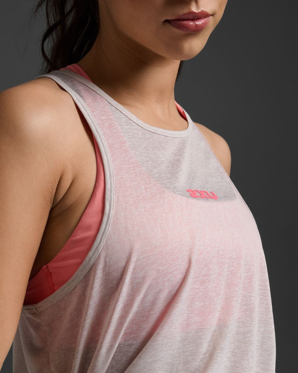 2XU - ReLight Tank Tank Top Damen - moon/pink glow - 2X-WR7283A-MNG/PKG-S - Sportbrands24