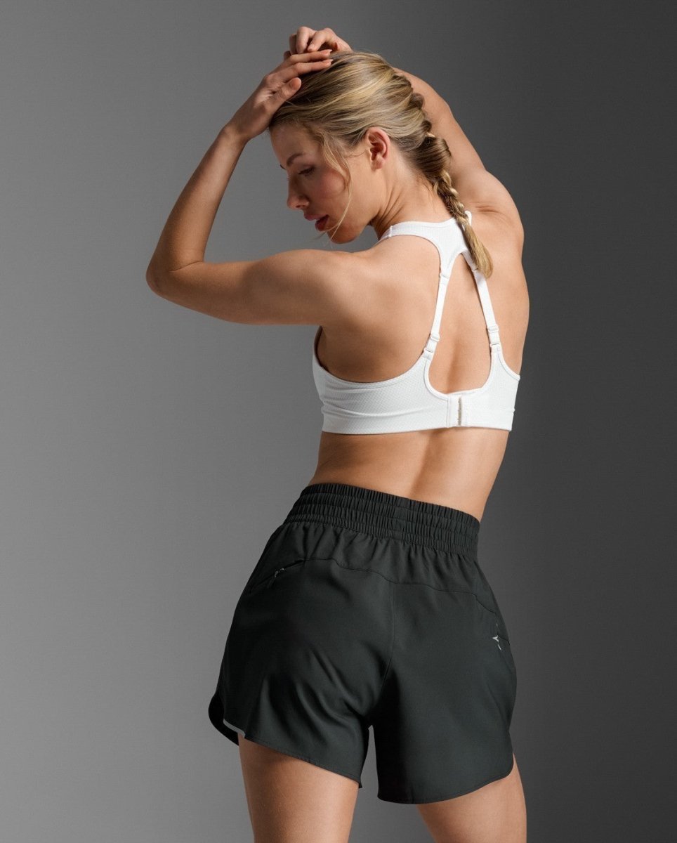 2XU - Aero Mesh Medium Impact Bra Sport - BH Damen - white/silver reflective - 2X-WR7348A-WHT/SRF-XXS - Sportbrands24