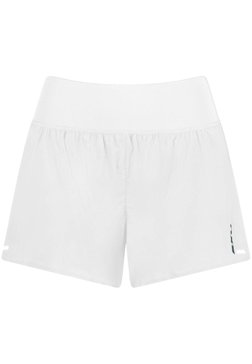 2XU - Aero Hi - Rise 2 - in - 1 3 Inch Shorts Laufshort Damen - white/silver reflective - 2X-WR7352B-WHT/SRF-XXS - Sportbrands24