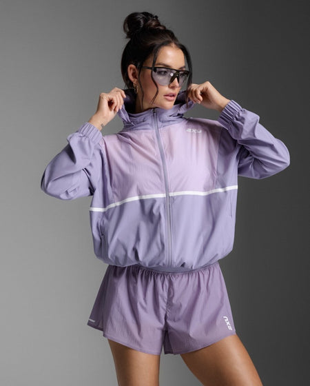 2XU - Aero Sheer Windbreaker Laufjacke Damen - digital lilac/virtual violet - 2X-WR7353A-DGL/VVV-M - Sportbrands24
