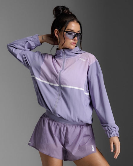 2XU - Aero Sheer Windbreaker Laufjacke Damen - digital lilac/virtual violet - 2X-WR7353A-DGL/VVV-XXS - Sportbrands24
