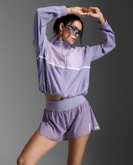 2XU - Aero Sheer Windbreaker Laufjacke Damen - digital lilac/virtual violet - 2X-WR7353A-DGL/VVV-XXS - Sportbrands24