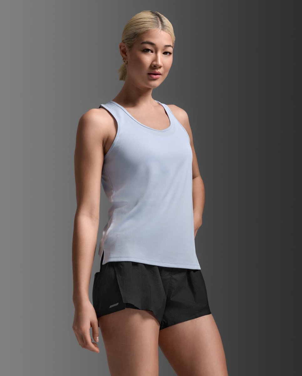 2XU - Aero Mesh Singlet Laufshirt Damen - halogen/halogen reflective - 2X-WR7418A-HAL/HAF-XXS - Sportbrands24