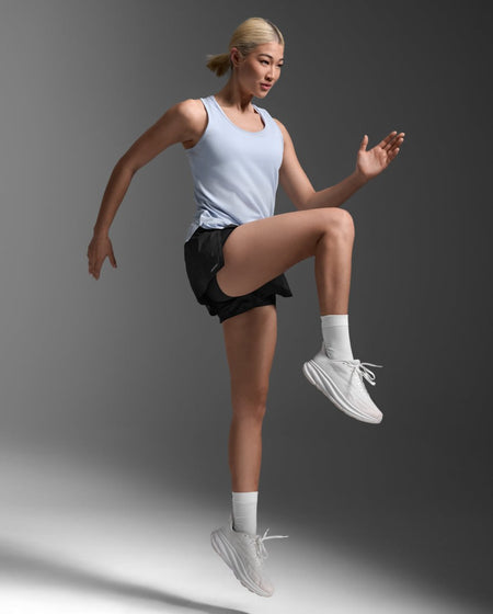 2XU - Aero Mesh Singlet Laufshirt Damen - halogen/halogen reflective - 2X-WR7418A-HAL/HAF-XXS - Sportbrands24