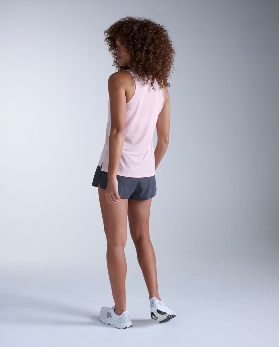 2XU - Aero Mesh Singlet Laufshirt Damen - pink frost/pinkfrostreflective - 2X-WR7418A-PIF/PRF-XXS - Sportbrands24