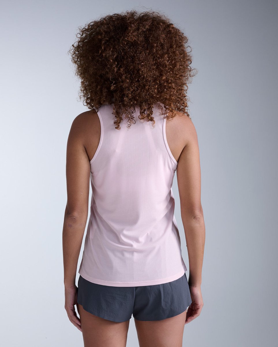 2XU - Aero Mesh Singlet Laufshirt Damen - pink frost/pinkfrostreflective - 2X-WR7418A-PIF/PRF-XXS - Sportbrands24