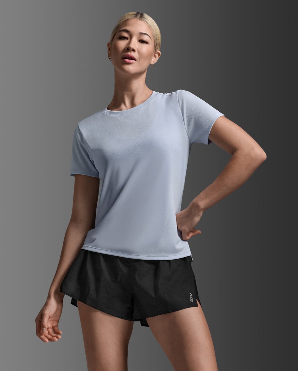 2XU - Aero Mesh Tee Laufshirt Damen - halogen/halogen reflective - 2X-WR7419A-HAL/HAF-XXS - Sportbrands24