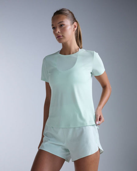 2XU - Aero Mesh Tee Laufshirt Damen - mint dust/mint reflective - 2X-WR7419A-MND/MDR-XXS - Sportbrands24