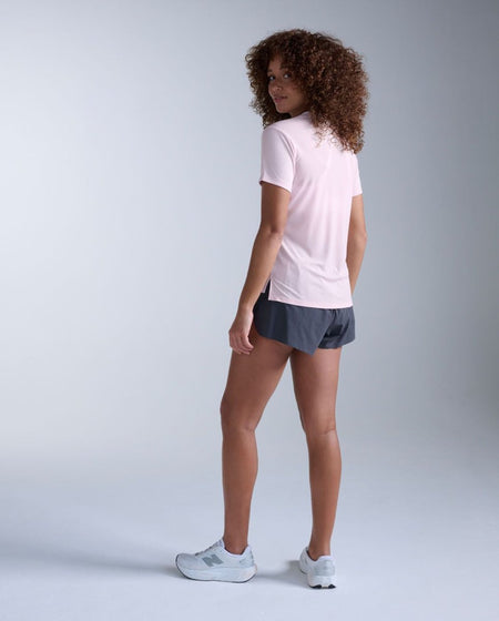 2XU - Aero Mesh Tee Laufshirt Damen - pink frost/pinkfrostreflective - 2X-WR7419A-PIF/PRF-XXS - Sportbrands24