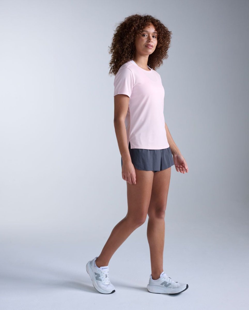 2XU - Aero Mesh Tee Laufshirt Damen - pink frost/pinkfrostreflective - 2X-WR7419A-PIF/PRF-XXS - Sportbrands24