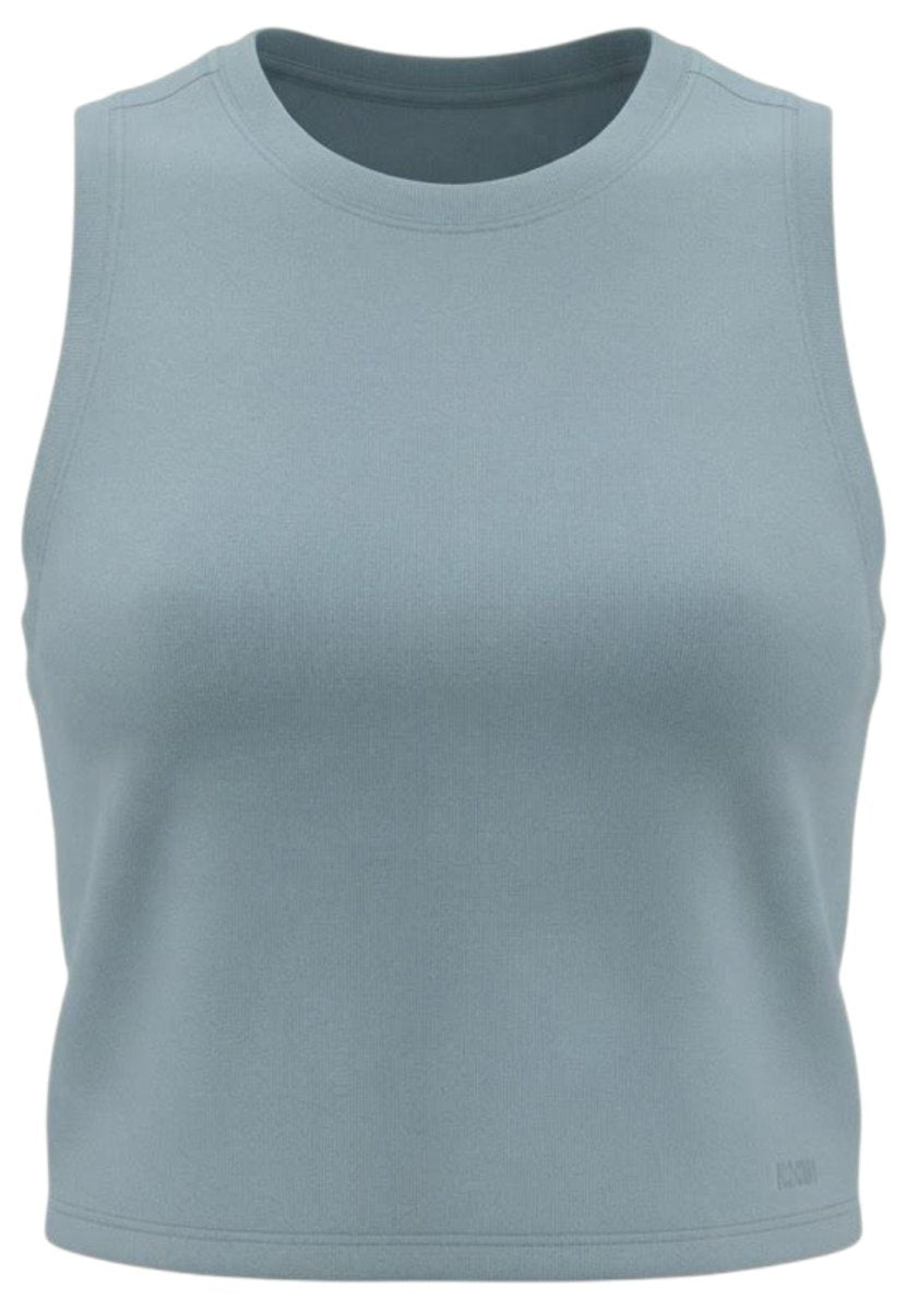 2XU - Aero Mesh Crop Tank Laufshirt Damen - blue shade/blue shade reflect - 2X-WR7450A-BSH/BSR-XXS - Sportbrands24