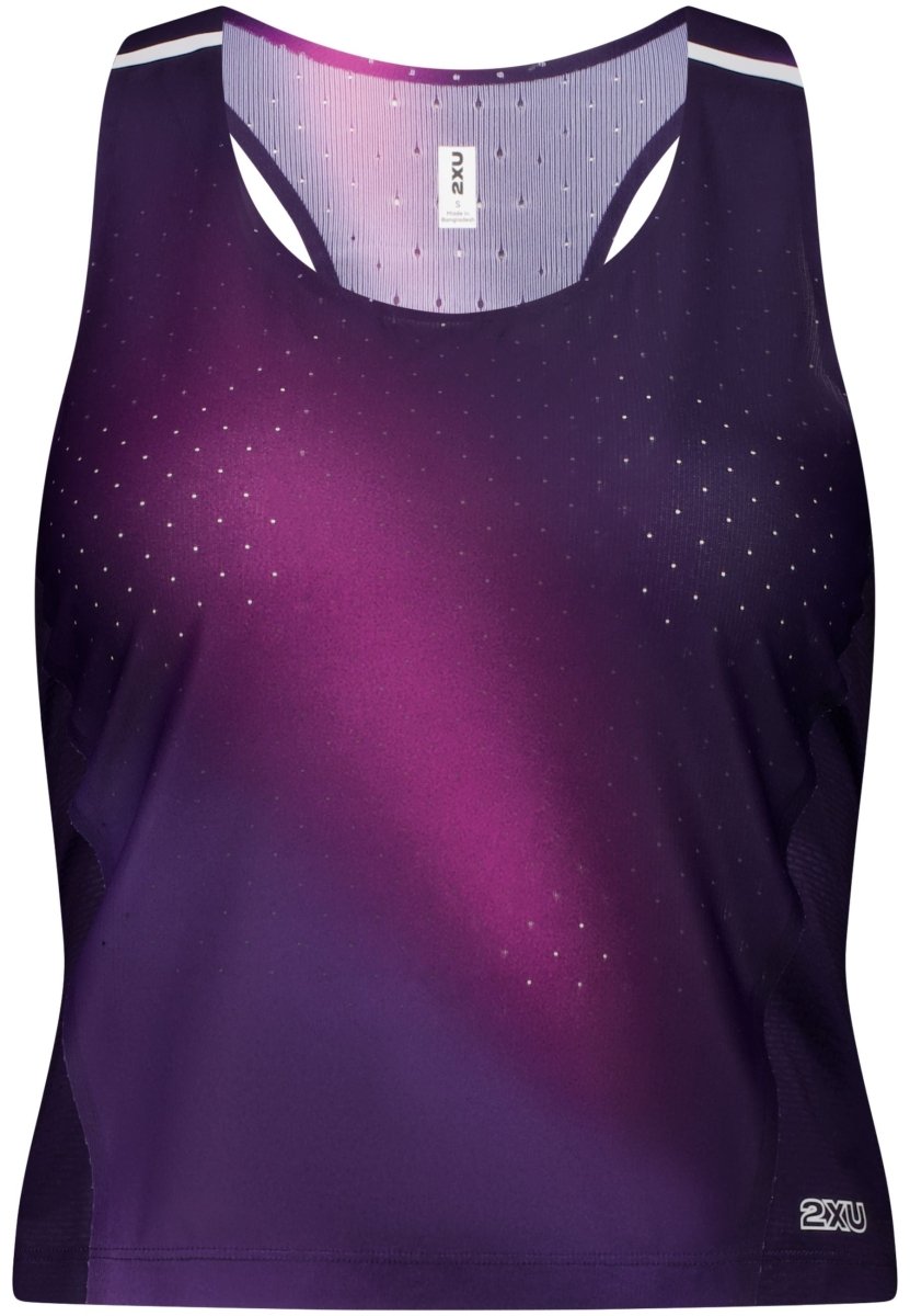 2XU - Light Speed React Crop Singlet Laufshirt Damen - violet mist/lavender reflect - 2X-WR7451A-VIM/LVF-XXS - Sportbrands24