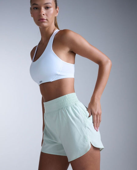 2XU - Aero Hi - Rise 4 Inch Shorts Laufhose Damen - mint dust/mint reflective - 2X-WR7458B-MND/MDR-XXS - Sportbrands24