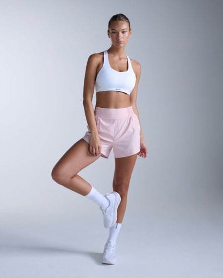 2XU - Aero Hi - Rise 4 Inch Shorts Laufhose Damen - pink frost/pink reflective - 2X-WR7458B-PIF/PRF-XXS - Sportbrands24