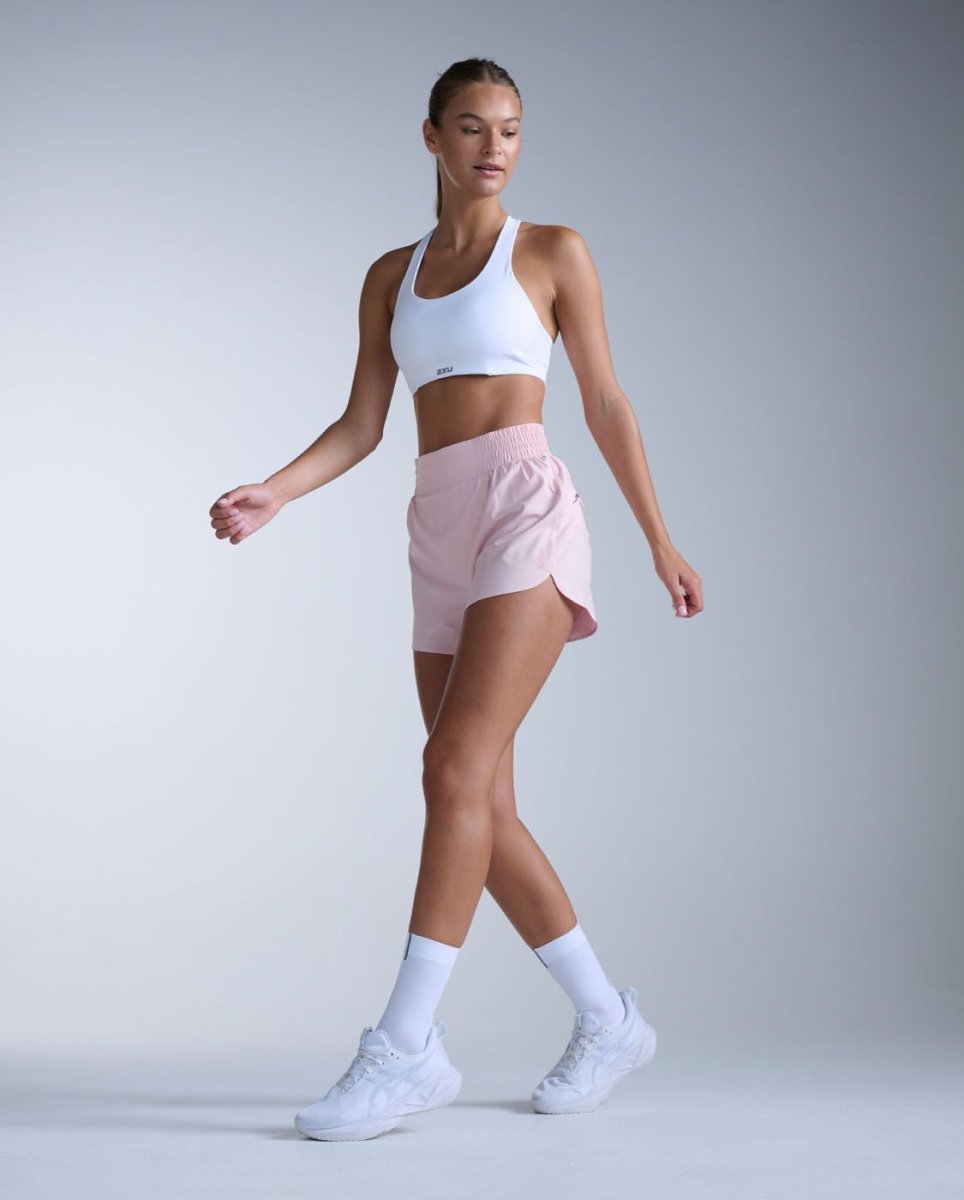 2XU - Aero Hi - Rise 4 Inch Shorts Laufhose Damen - pink frost/pink reflective - 2X-WR7458B-PIF/PRF-XXS - Sportbrands24