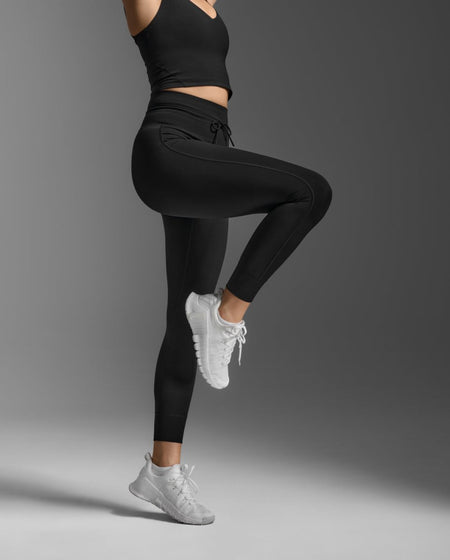 2XU - Flex Drawcord Tight Leggings Damen - black/black - 2X - WR7539B - BLK/BLK - S - Sportbrands24