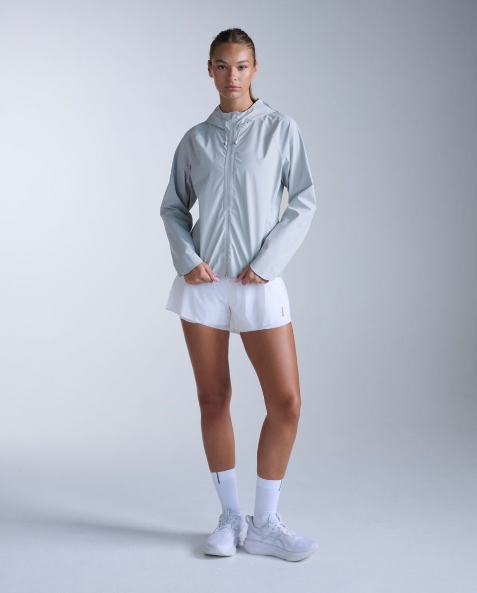 2XU - Ignition Shield Jacket Windjacke Damen - harbor mist/silver reflective - 2X-WR7546A-HBM/SRF-XXS - Sportbrands24
