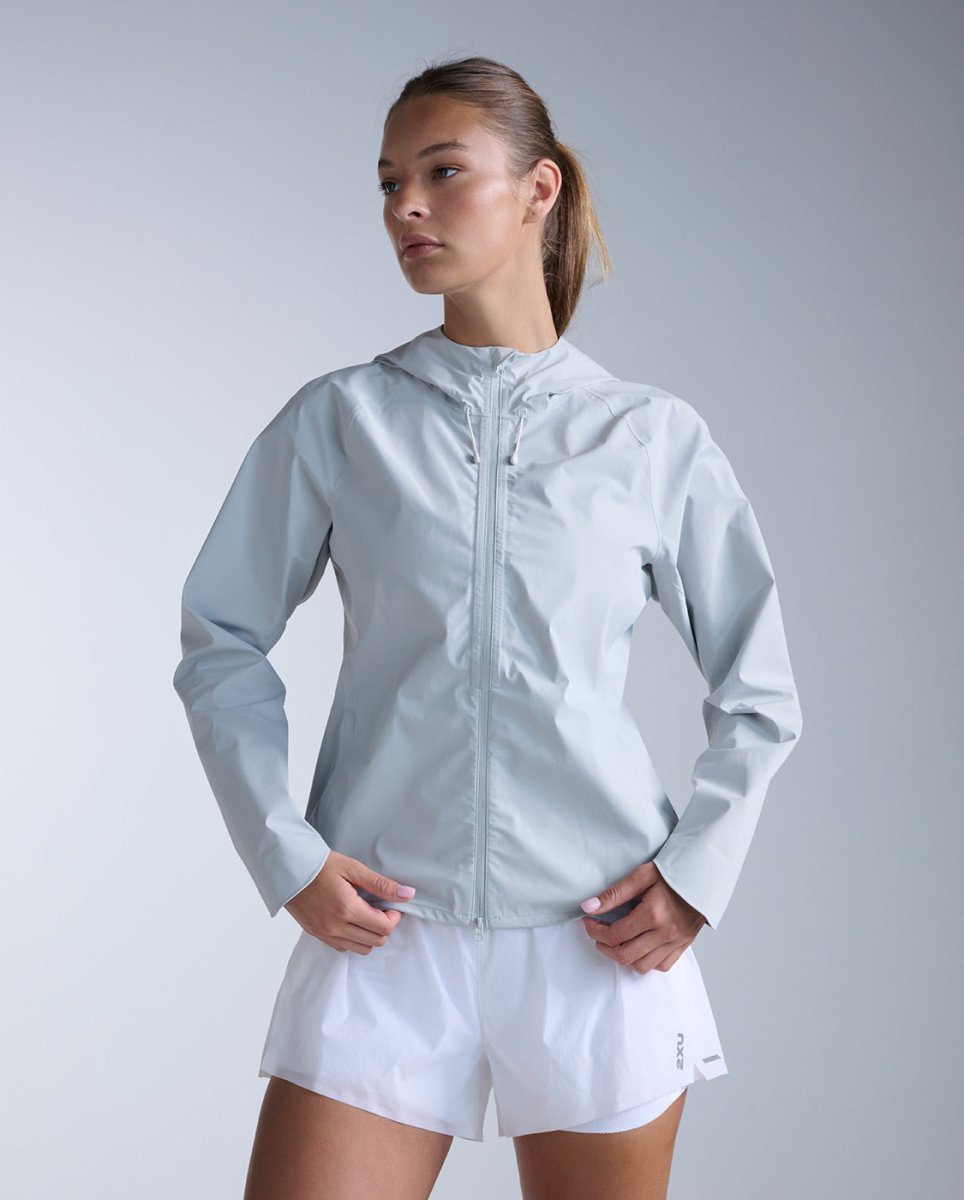2XU - Ignition Shield Jacket Windjacke Damen - harbor mist/silver reflective - 2X-WR7546A-HBM/SRF-XXS - Sportbrands24
