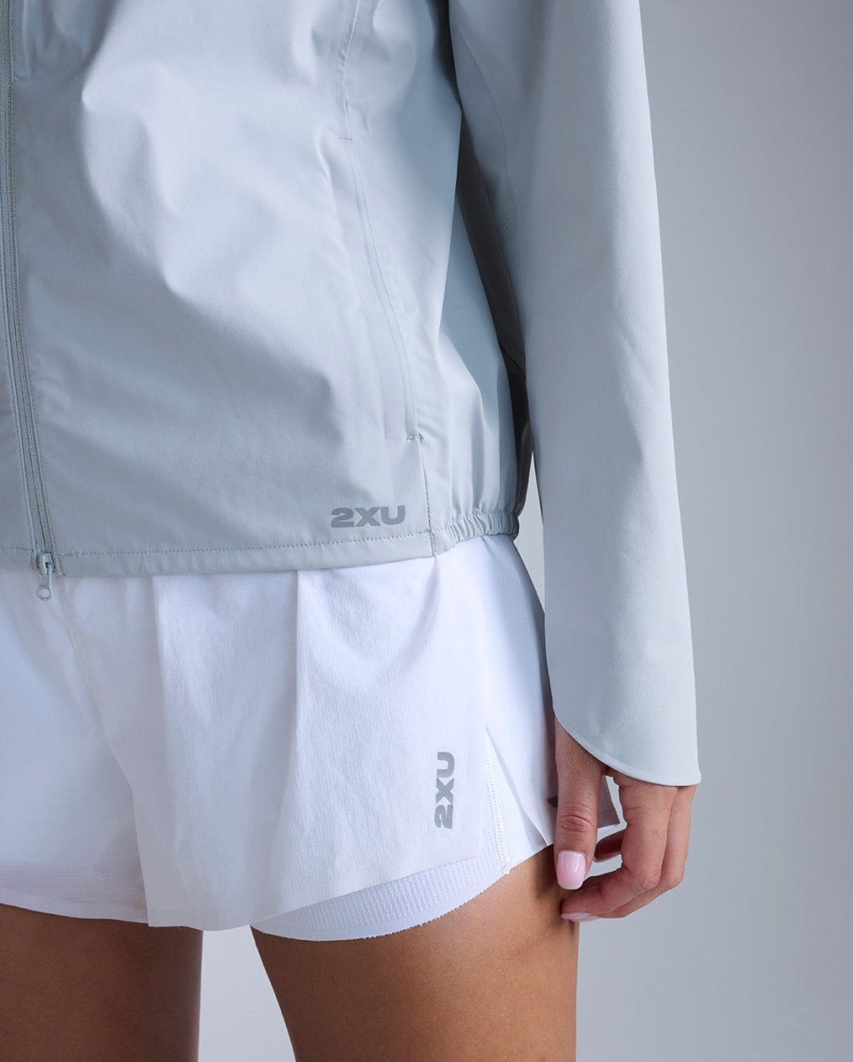 2XU - Ignition Shield Jacket Windjacke Damen - harbor mist/silver reflective - 2X-WR7546A-HBM/SRF-XXS - Sportbrands24