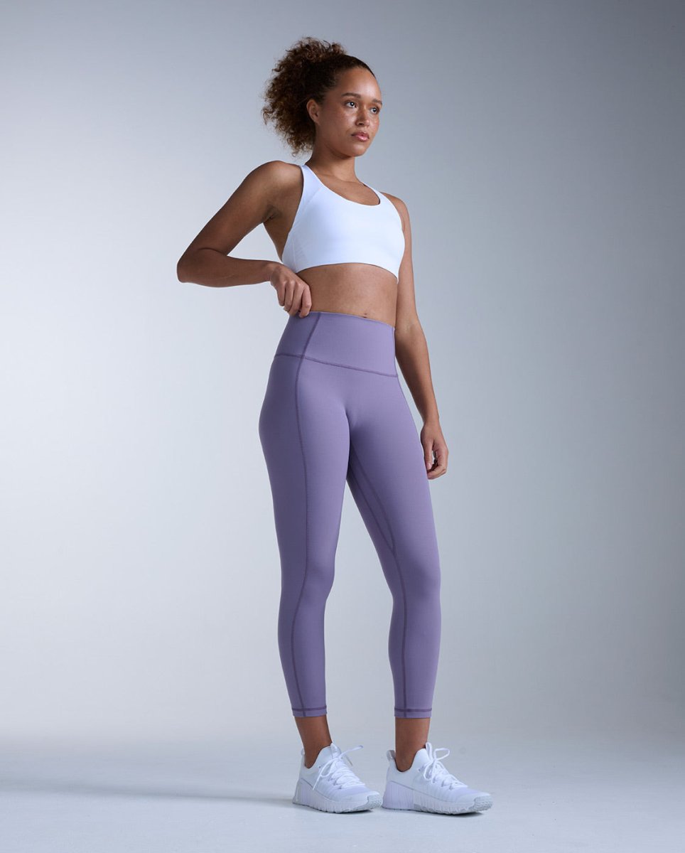 2XU - Form Fluid Hi - Rise 7/8 Fitnesstights Damen - dusted grape/dusted grape - 2X-WR7552B-DGR/DGR-XXS - Sportbrands24
