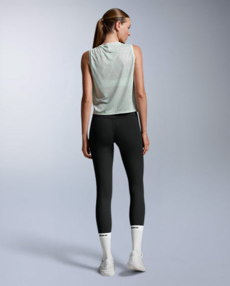 2XU - ReLight Crop Tank Tanktop Damen - seafoam/white - 2X-WR7568A-SFM/WHT-XXS - Sportbrands24